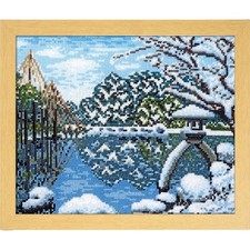Olympus Embroidery Kit Frame Series Winter in Kenrokuen Garden 7417