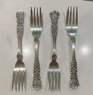 4 Pc GORHAM STERLING BUTTERCUP SALAD DESERT FORKS