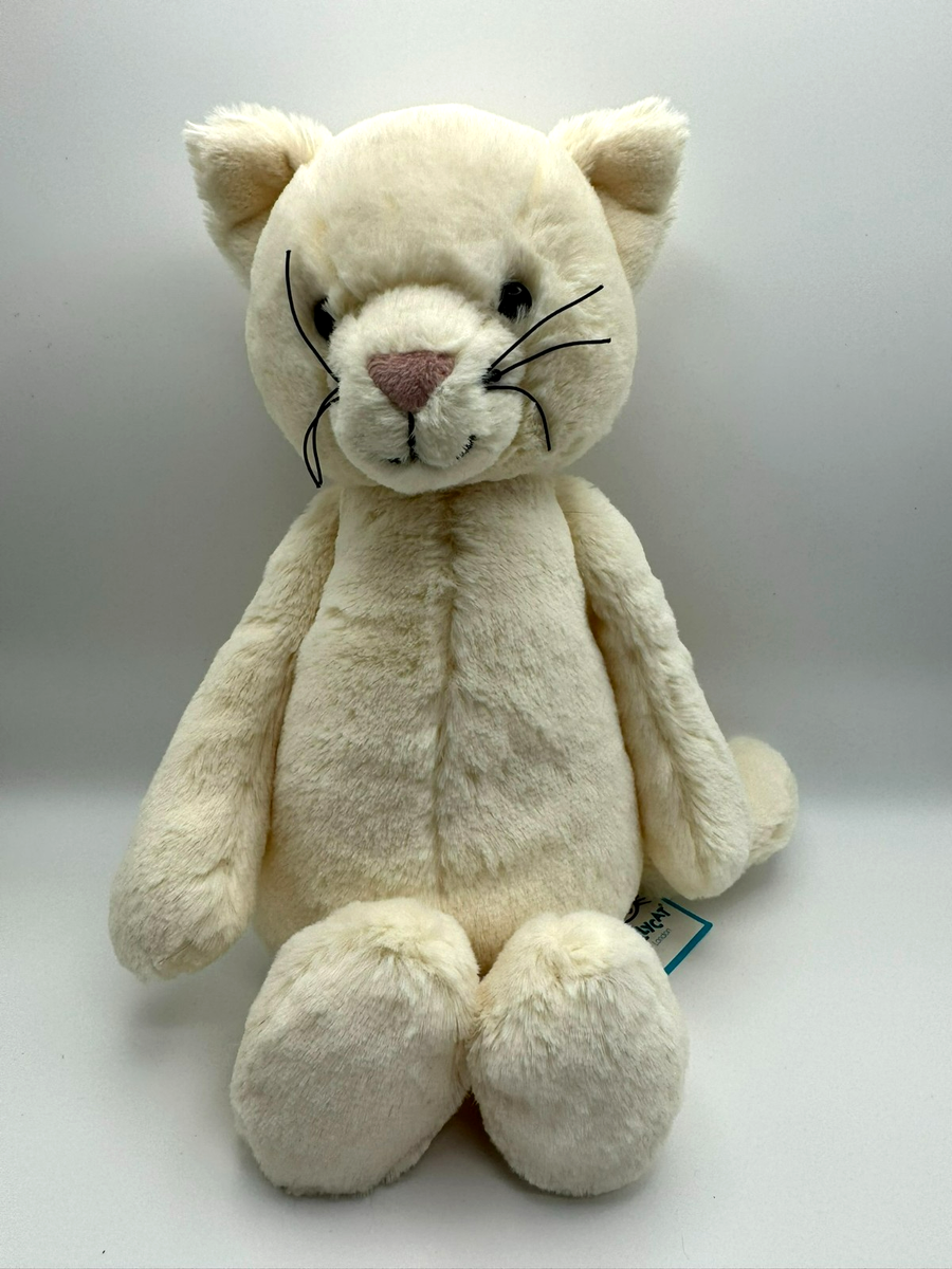 Jellycat London Medium Bashful Cream Kitten BAS3KIT AUTHENTIC