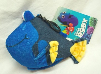 Disney Finding Dory SOFT DORY FISH W/ ZIPPER 7'' Plush STUFFED Toy CLIP NEW