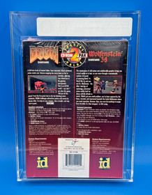 Rare VGA 75 EX+/NM Graded 1993 DOOM / WOLFENSTEIN 3D Shareware CD-ROM 2-Pack WOW