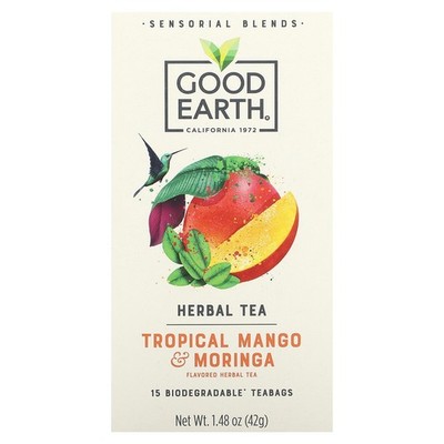 Sensorial Blends, Herbal Tea, Tropical Mango & Moringa, 15 Biodegradable