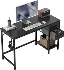 Computer Desk W/ 2 Drawers 40 Inch Small Home Office Desk Study Writing Table