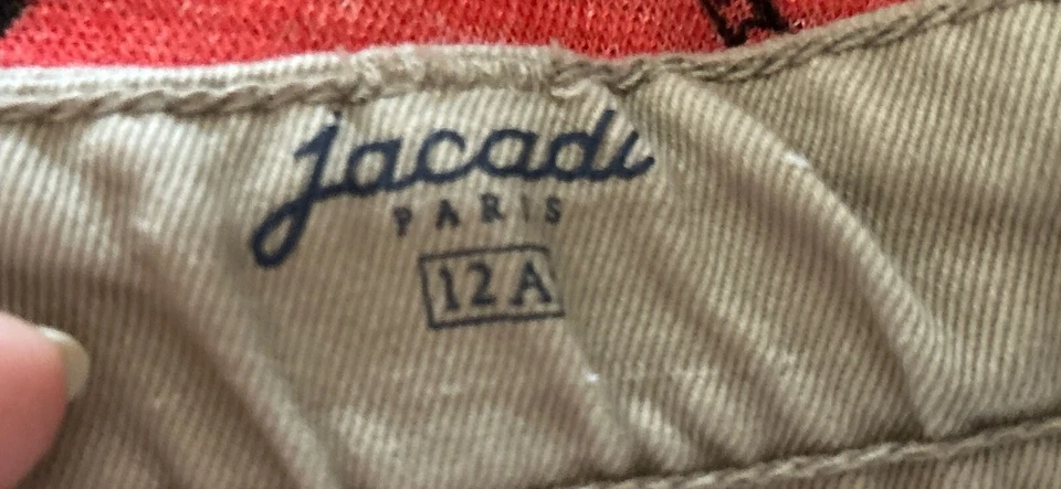 JACADI Pantalones Informales Algodón Chino Escuela Caqui en Beige Talla 12A Foto 4 de 4