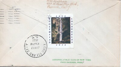1932 FDC Los Angeles Jeux Olympiques d'été 1932 lance-disques 3c SC