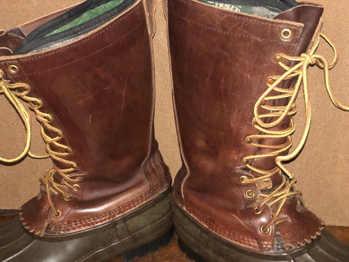 Schnee’s Bozeman-Montana 10”Hunting Pac Men Insulated Brown Leather Boots Size 5 - Picture 6 of 22