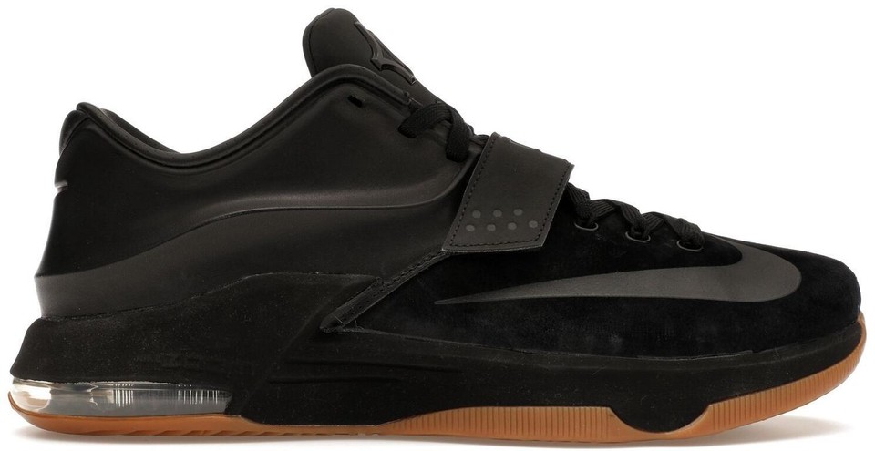 NIKE KD 7 EXT CNVS QS ナイキ KD7 Nike KD 7 VII EXT Suede QS Mens Size 8 Black Gum Sole Shoes