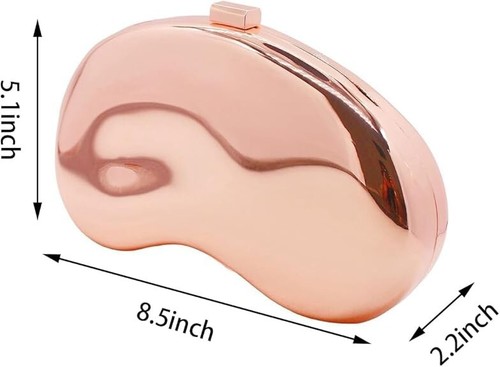 Cute Women Acrylic Shell Shape Clutch Bag Metal Chain Shoulder Bag for Evening - Picture 16 of 17