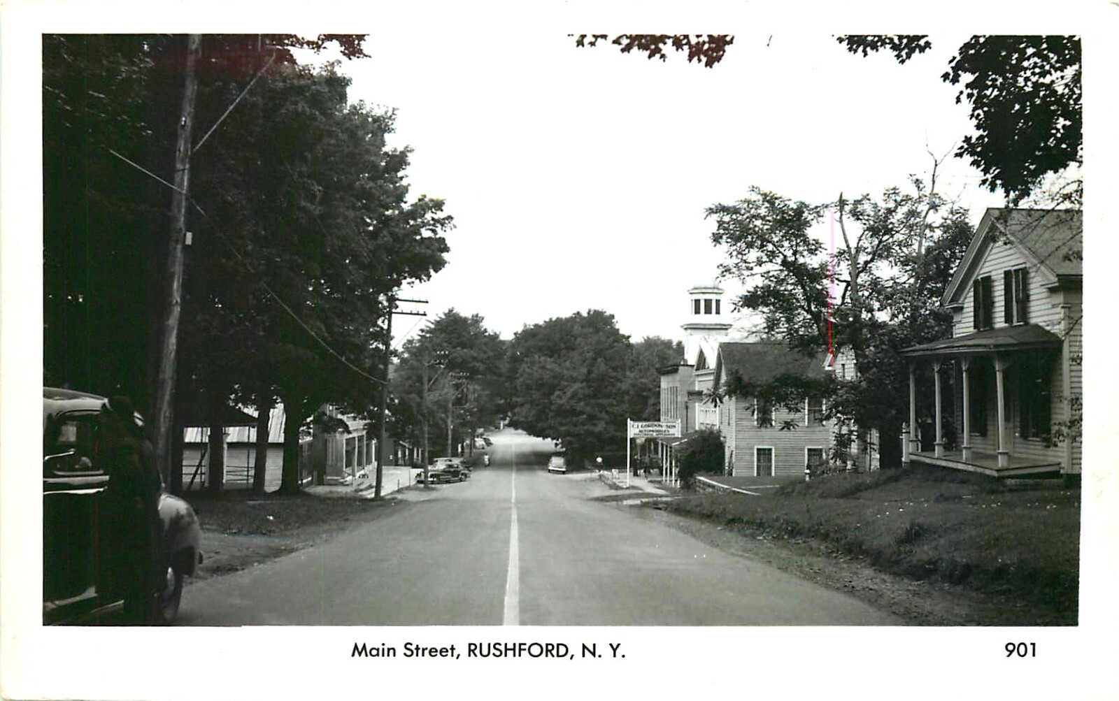 MAIN STREET SCENE RPPC, RUSHFORD, NEW YORK, POSTCARD eBay
