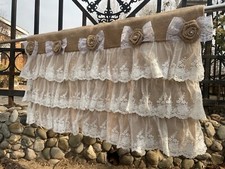 High Quality Unique Kitchen Valance Burlap Kitchen Curtain window Treatment