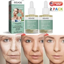 2 pack Advanced Collagen Boost Anti Aging Serum Reduces Wrinkles Face Serum 30ML