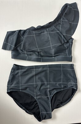 Women's Albion Messina One Shoulder Crop Swim Bikini High Waist Size SMALL