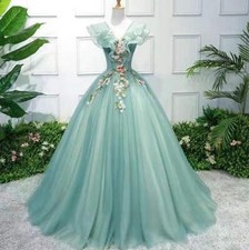 Women's Compere Costume Student Evening Dress Elegant Deep V-Neck Long Skirt New