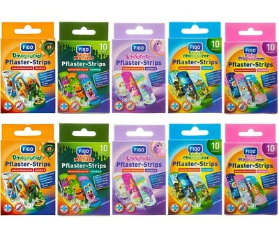 100 Kinder Pflaster AUSWAHL aktuelle Trend Kinder Motive Wundpflaster Figo NEU