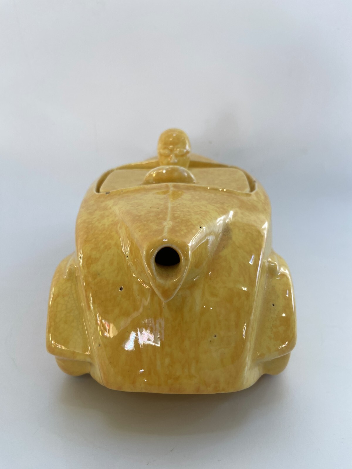 Sadler Mottled Yellow Racing Car Teapot Vintage eBay
