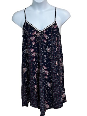 Hem & Thread Large Mini DRESS Sleeveless Babydoll Stripe Summer Boho Chic NWT