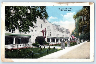 1920 Daytona Florida Vintage Postcard Ridgewood Hotel Exterior Building Unposted