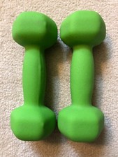 NEW Body Solid Tools 3 LB GREEN NEOPRENE DUMBBELLS hex weights fitness exercise
