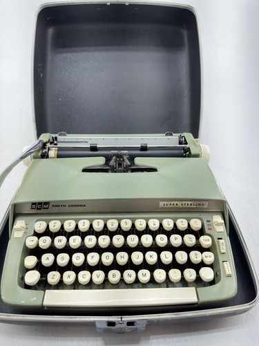 Vintage 1967 Smith Corona Super Sterling 6SS Typewriter Portable with Brown Case - Picture 15 of 20