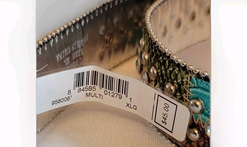 Guess Womens XL Studded Rhinestone Multi Color Belt Style 958006 - Picture 13 of 13
