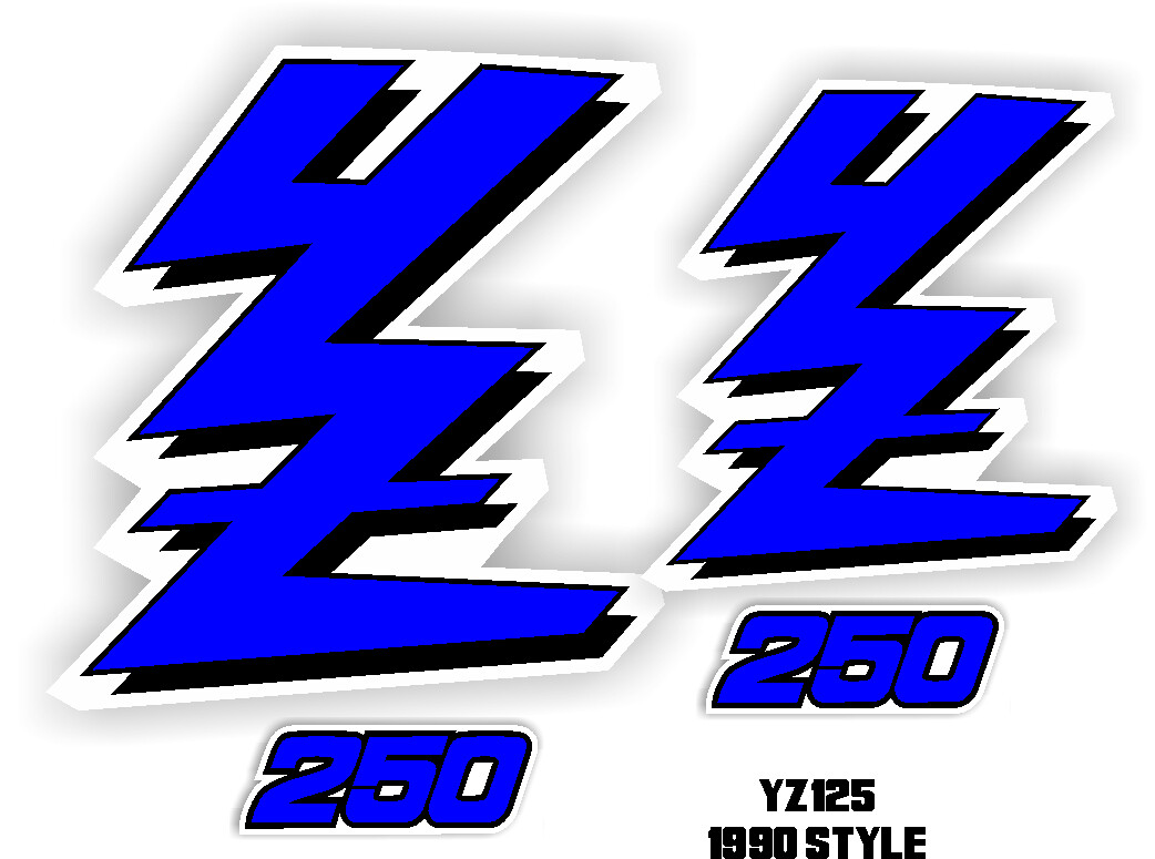 YZ  シュラウド Yamaha YZ250 Factory Style Shroud Graphics Kit 89-92 YZ 250 decals
