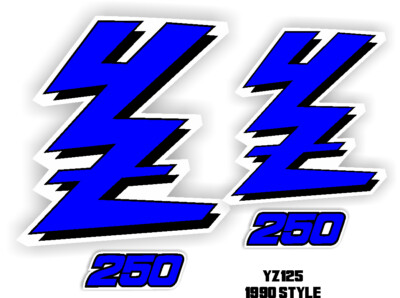 Yamaha YZ250 Factory Style Shroud Graphics Kit 89-92 YZ 250 decals