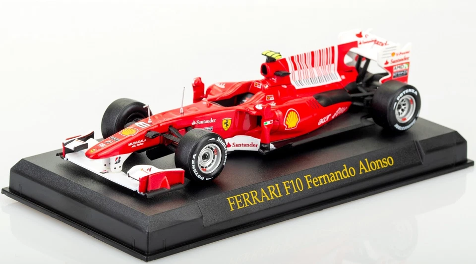 Ferrari F10 Fernando Alonso 2010 Scala 1:43 Modellino Formula 1 F1 Numero 8 - Immagine 3 di 4