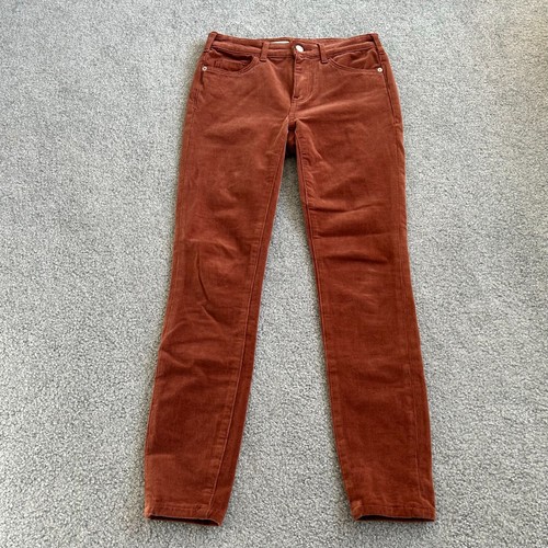 - Pilcro Skinny High-Rise Jeans Stretchy Corduroy Tawny Brown Size 25 - Picture 2 of 8