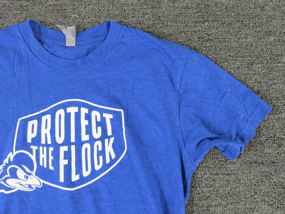 Защитить стаю рубашка женщин маленький синий короткий рукав ворота пуловер - Изображение 3 из 4