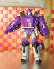 Transformer, action figure, Decepticon, 7" H, purple gray character, by Hasbro
