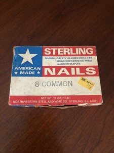 Vintage Sterling Common Nails Made In America