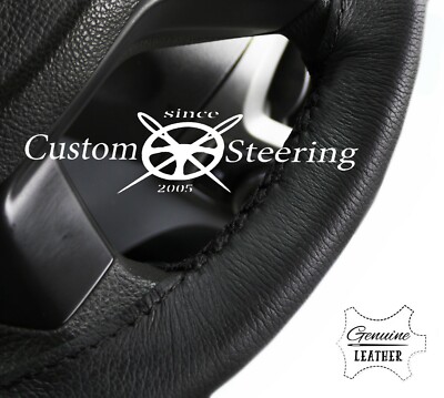 Coprivolante In Pelle Cucito A Mano Per Land Rover Discovery 3 (2004-2009) | Nero Con Cuciture A Contrasto | Antiscivolo E Traspirante - 5