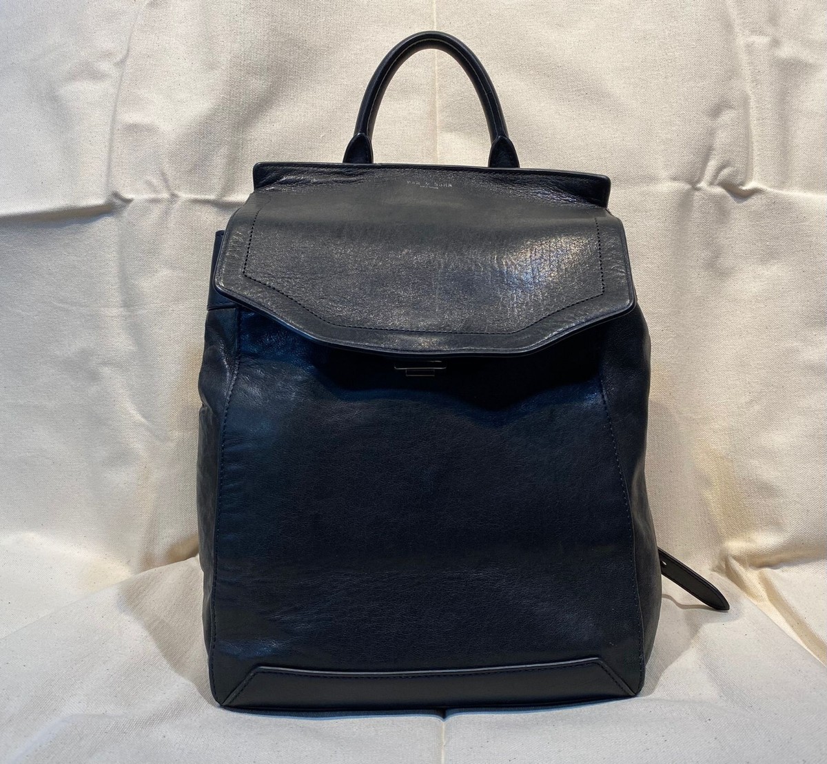 Backpack Black Leather 12 Inch tall EUC RAG & BONE | eBay display picture 3