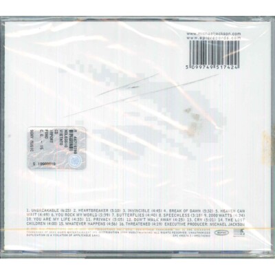 Michael Jackson CD Invincible Limited Ed, Blue Artwork Epic 495174
