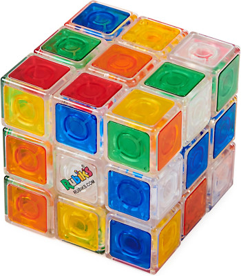 Rubik S Crystal Cube 3X3 Transparent Color-Matching Puzzle Game Fidget Toy