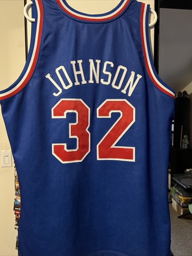 🔥🔥🔥1991-92 Magic Johnson Mitchell and Ness Authentic Jersey Size 54🤩Worn 1X - Picture 4 of 5