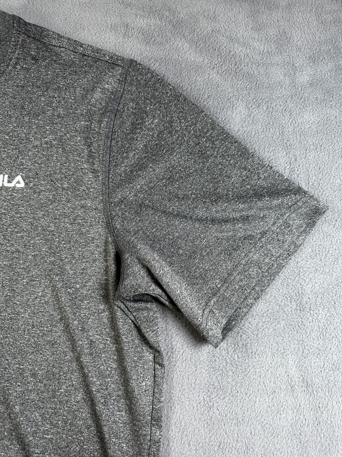 T shirt uomo FILA GRIGIO aderente manica corta S piccola maglia sciolta girocollo US