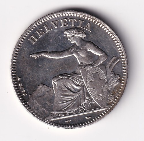 Münze Silber Schweiz 2 Franken 1850 in vz leicht berieben nsw-leipzig