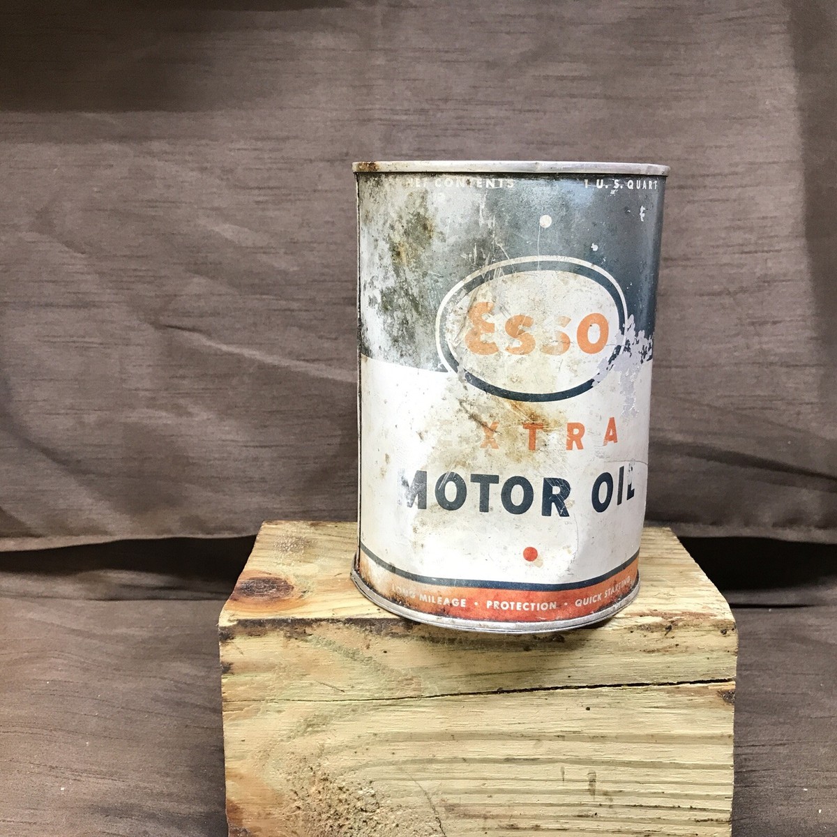 Vintage Old Esso Extra Motor Oil Can 1 Quart Oil Can Empty | eBay