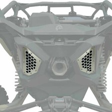 RAW SILVER Powdercoat CAN-AM X3 Custom 6061 Billet Rear Grille Bezels USA Made