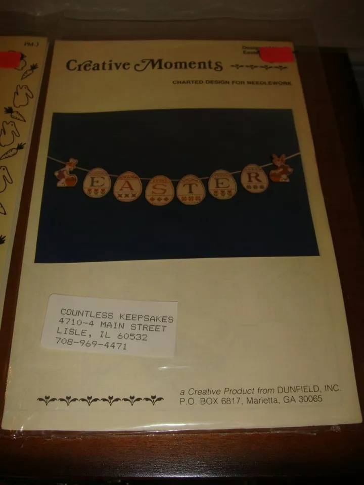 Creative Moments Cross Stitch Banner & Homespun Elegance Easter Ornaments - Image 4 of 4