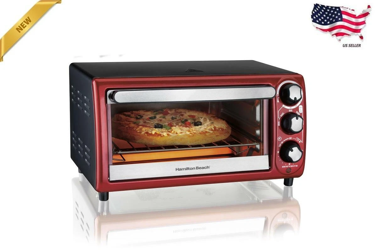 Hamilton Beach 4-Slice Toaster Oven - Red