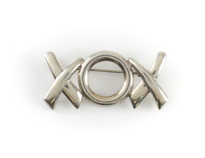 s-l400.jpg “X O X” Silver Brooch main image 0