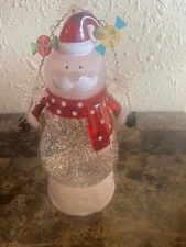 LED Snowman Water Globe Christmas Snowman Snowglobe Let It Snow See Video