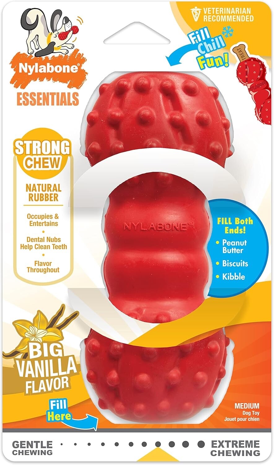 Nylabone Dental Dog Chew Toy Cone Bone, Fillable Treats Medium, Dogs up to 16kg