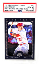 2016 Diamond Kings Blue Framed MIKE TROUT Card /99 PSA 10 GEM MINT Pop2