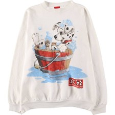 Vintage 1990'S 101 Dalmatians character sweatshirt size XL men's