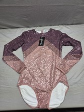 Alexandra Costumes acro Sequin Dance jazz tap Leotard M Mauve NWT
