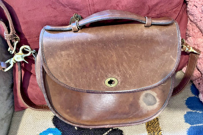 VTG Coach Large Plaza Bag British Tan Pre-Creed USA AS IS FOR REPAIR ONLY