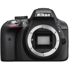 Nikon D D3300 24.2MP Digital SLR Camera - Black (Body Only) for